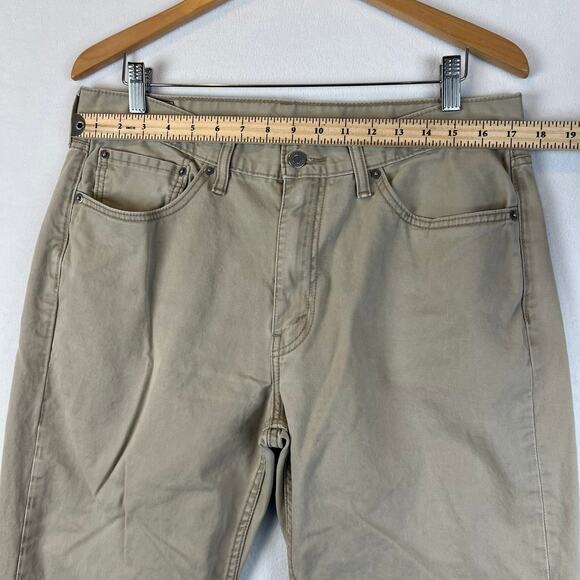 Levis 514 Jeans Mens 36x30 Brown Straight Mid Rise Tan Wash‎ Denim - Picture 7 of 11